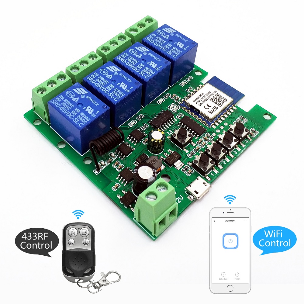 EACHEN-Tuya-433RF-WiFi-4-way-Relay-Module-MomentarySelf-lockInterlock-Switch-Module-with-Remote-Cont-1849096-1