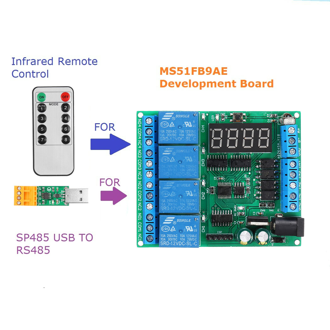 N722A04TB411UD68B01-N76E003-MCU-Development-Board-MS51FB9AE-Digital-Tube-LED-Infrared-Optocoupler-RS-1938112-2