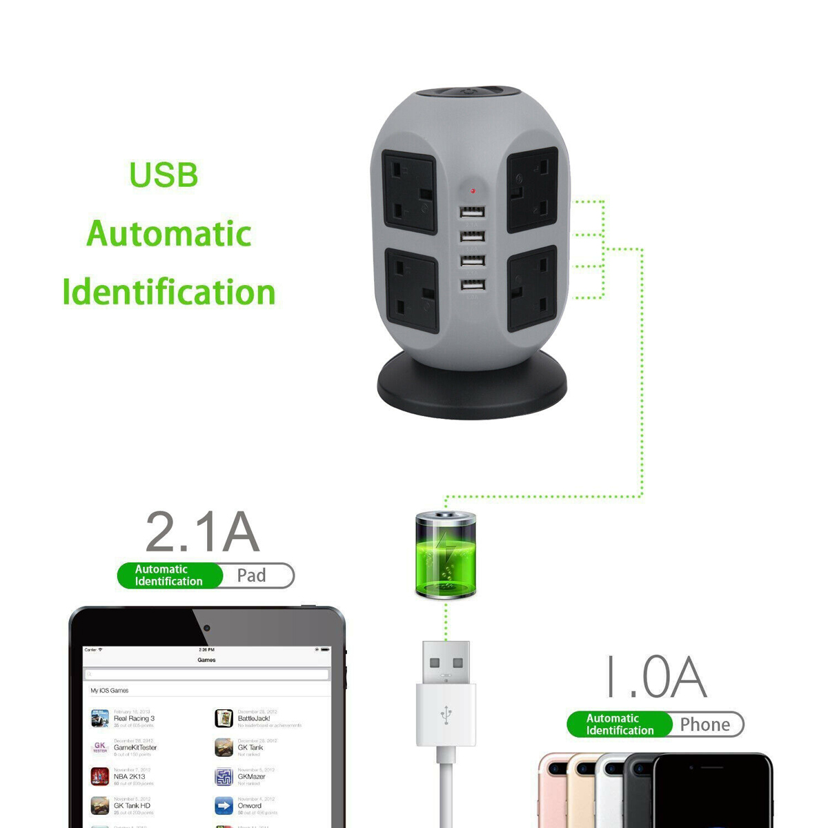 3M-Extension-Lead-Cable-Surge-Protected-Tower-Power-Socket-with-8Way-4-USB-1957280-6