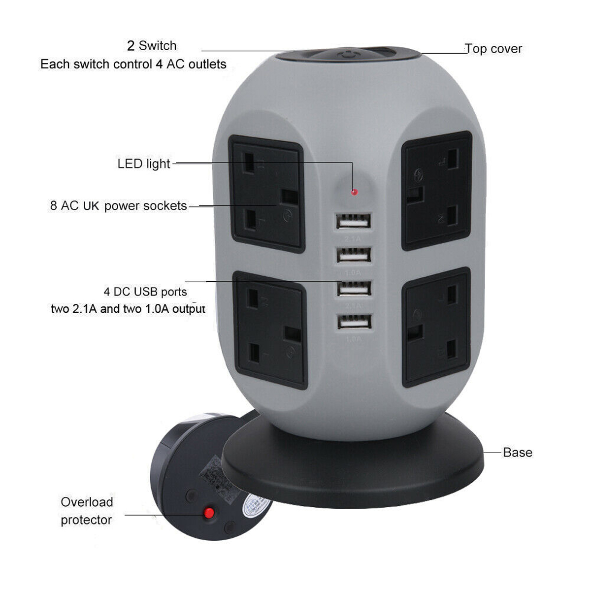 3M-Extension-Lead-Cable-Surge-Protected-Tower-Power-Socket-with-8Way-4-USB-1957280-8