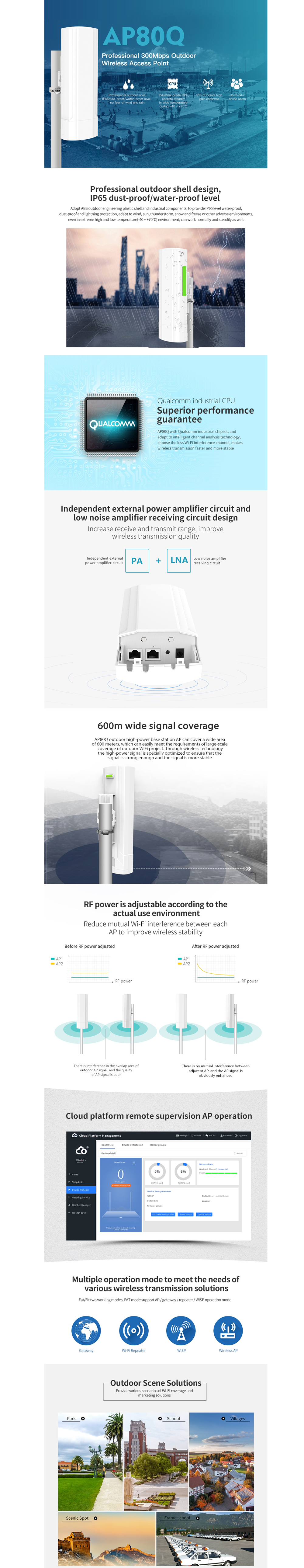 300M-Outdoor-Wireless-AP-Network-Bridge-WiFi-Booster-Amplifier-Full-Coverage-Industrial-AP-for-Shopp-1760941-1