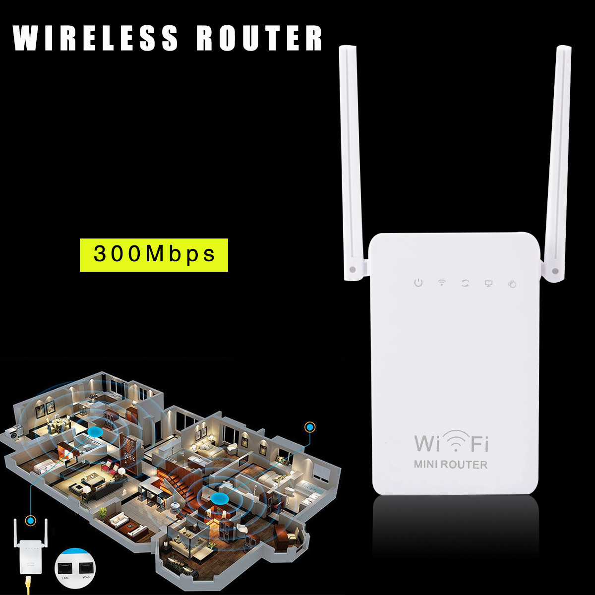 300Mbps-Wireless-Wifi-Range-Repeater-Booster-80211-Dual-Antennas-Wireless-AP-Router-with-LAN-WAN-Por-1257437-1