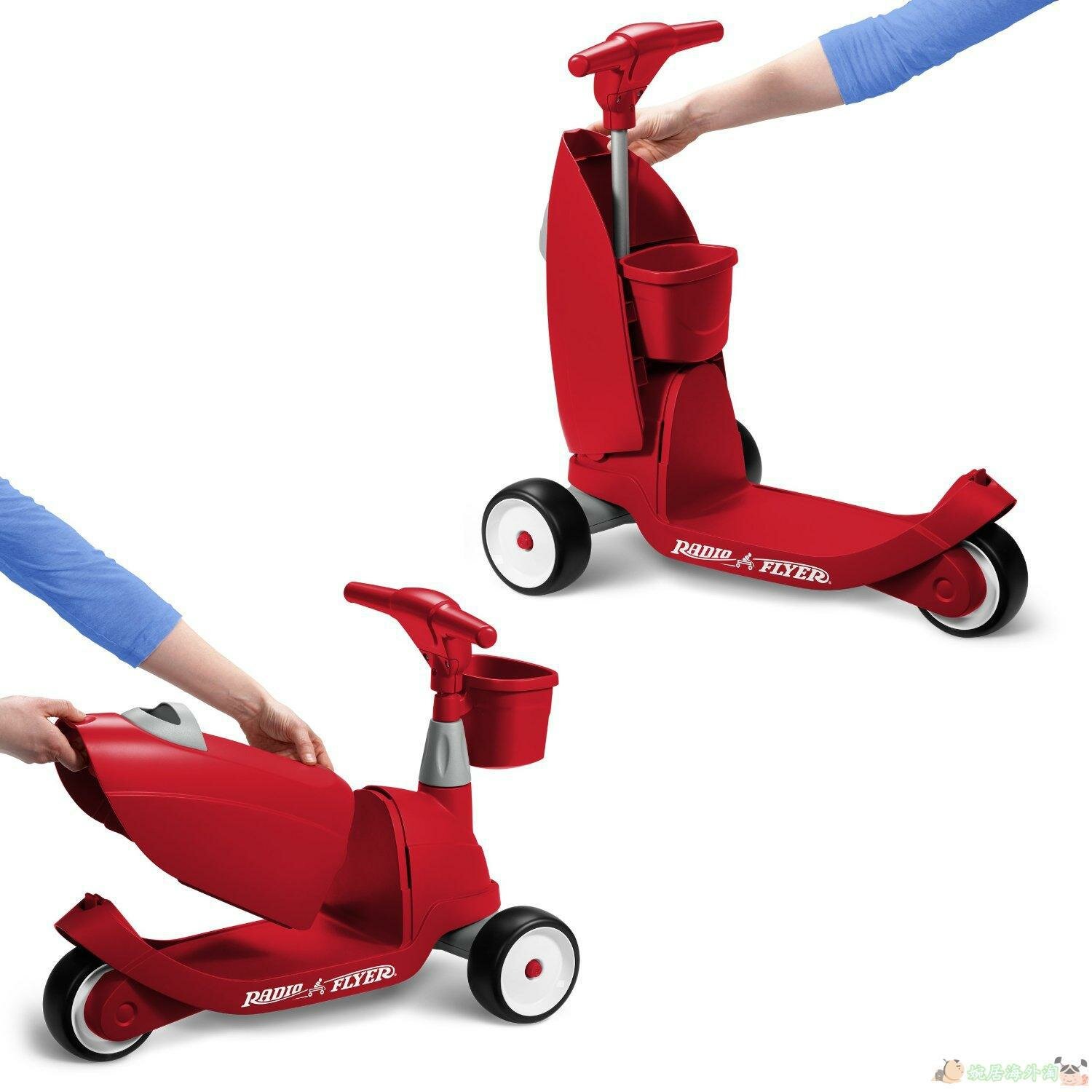 3-Wheeled-Scooter-w-Storage-Box-Seat-for-Kids-2-in-1-BabyChildrenToddlers-Walker--Ride-On-Scooter-To-1832204