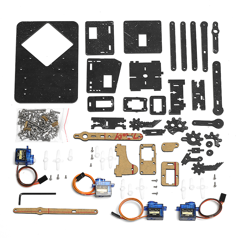4DOF-Assembling-Acrylic-Mechine-Robot-Arm-with-SG90-Plastic-Gear-Servo-For-Robot-DIY-1185185-5