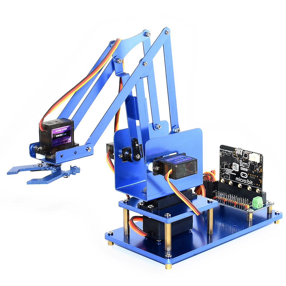 Waveshare-DIY-Microbit-Metal-4DOF-RC-Robot-Arm-Kit-With-Digital-Servos-1467174-1