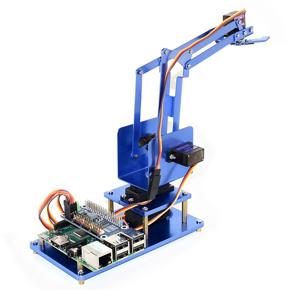 Waveshare-Raspberry-Pi-3B-3B-Board-DIY-4DOF-Metal-RC-Robot-Arm-With-Digital-Servos-1461297-4