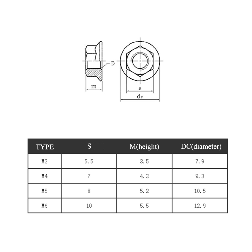 20PCS-M3-M4-M5-M6-Flange-Screw-Nut-For-RC-Models-1451673-3