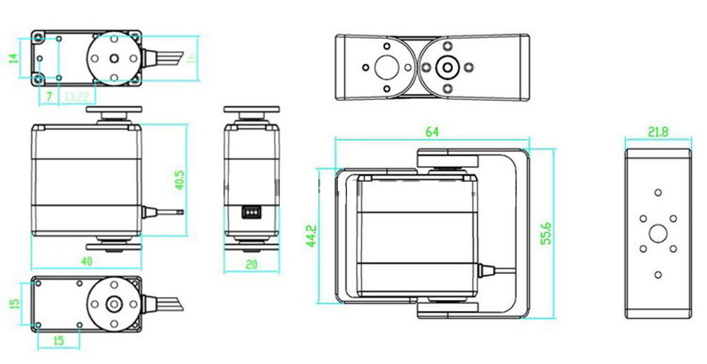 DSSERVO-RDS3225-25kg-180deg-Dual-Ball-Bearing-Metal-Gear-Digital-Servo-With-Holders-For-RC-Robot-Arm-1542169-13