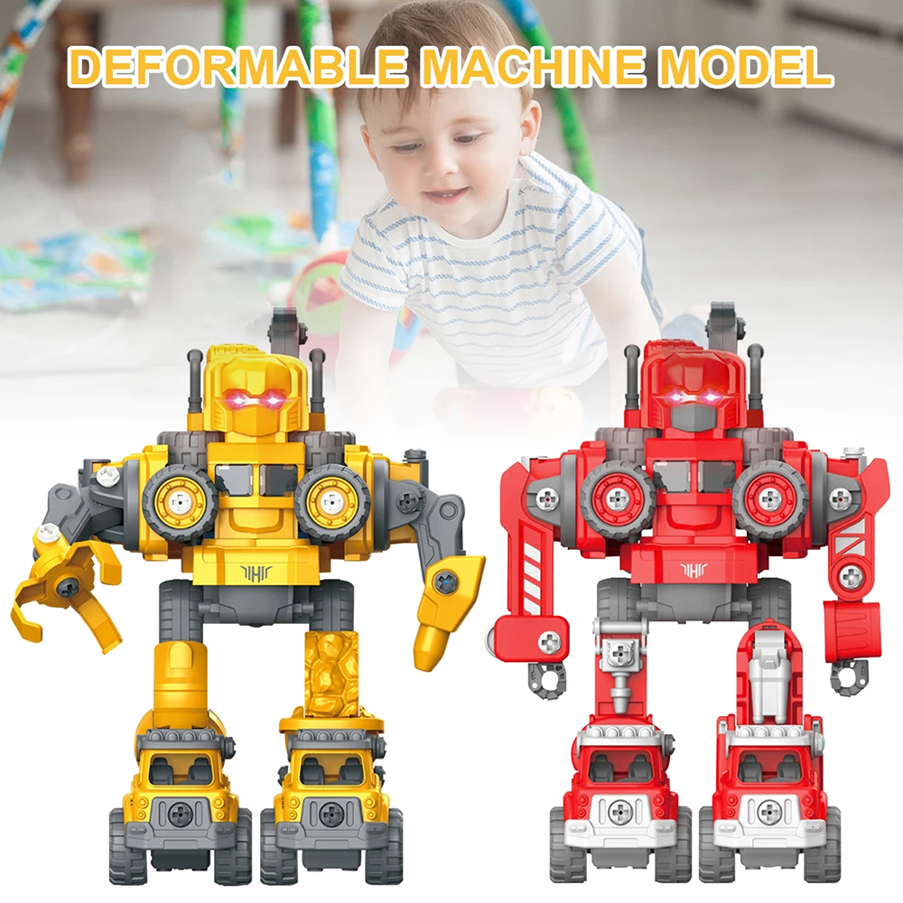 131Pcs133Pcs-5in1-DIY-Deformation-Construction-Vehicle-Smart-Remote-Control-Built-Block-RC-Robot-Toy-1919110-1