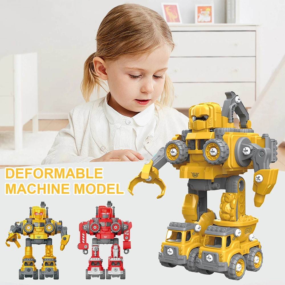 131Pcs133Pcs-5in1-DIY-Deformation-Construction-Vehicle-Smart-Remote-Control-Built-Block-RC-Robot-Toy-1919110-2