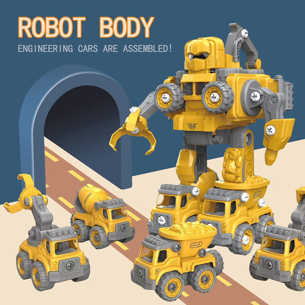 131Pcs133Pcs-5in1-DIY-Deformation-Construction-Vehicle-Smart-Remote-Control-Built-Block-RC-Robot-Toy-1919110-3