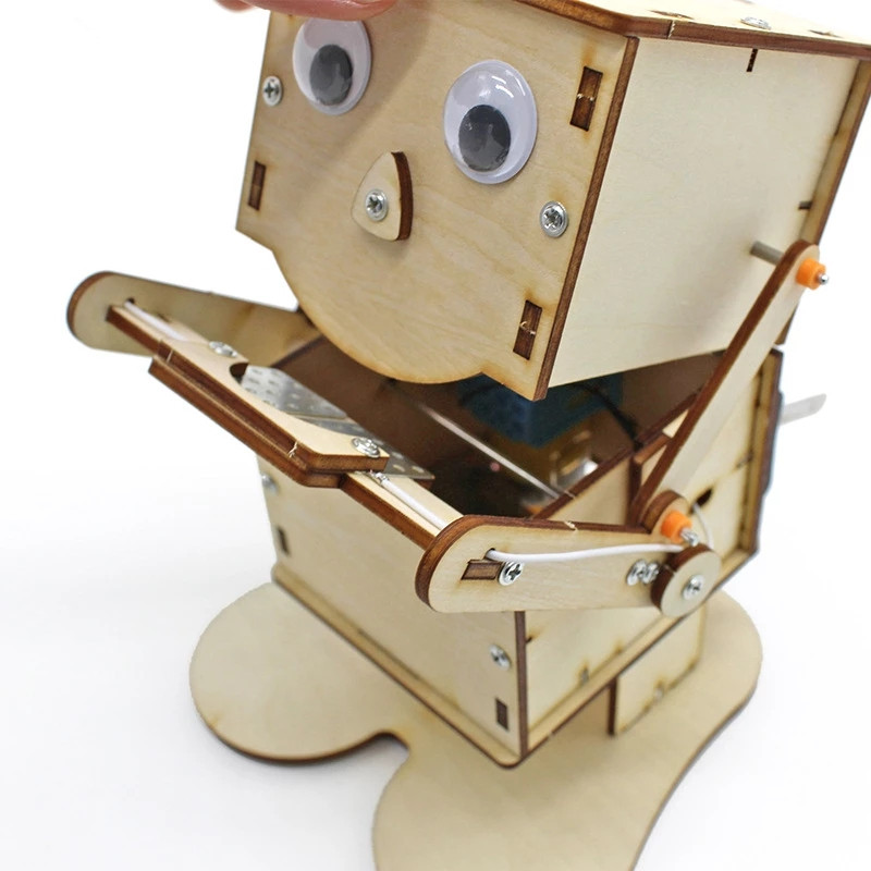 DIY-Wooden-Coin-eating-Robot-Assembling-Toys-Creativity-Technology-Small-Production-1891729-3