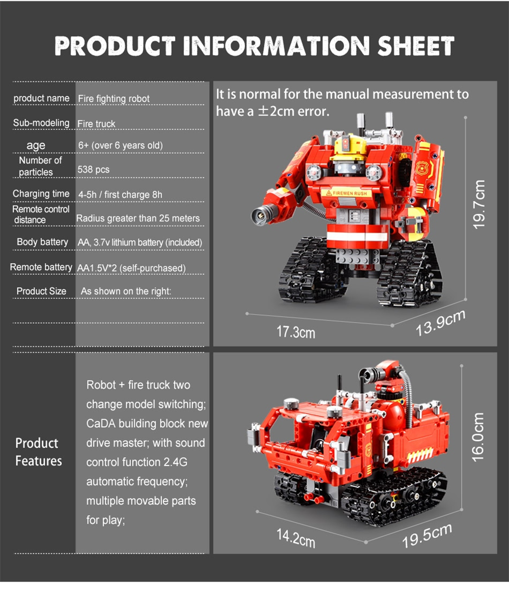 DOUBLE-E-CaDA-C51048W-DIY-24G-2-In-1-Block-Building-Flexible-Joint-RC-Tank-Truck-Robot-Assembled-Toy-1589466-12