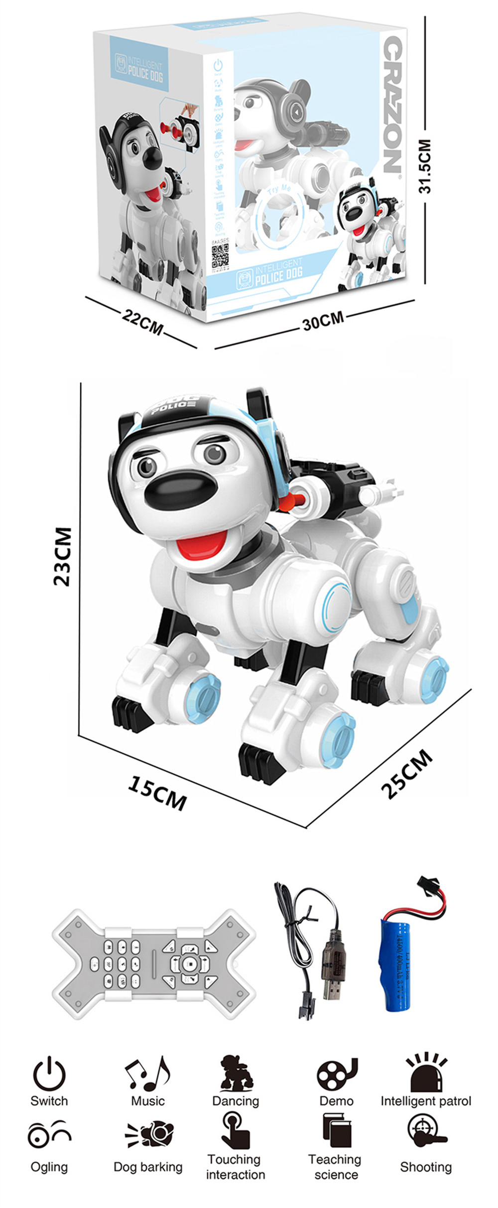 Mofun-1901-Smart-Dog-Programmable-InfraredTouch-Control-Patrol-Dance-Sing-Shooting-RC-Robot-Toy-Gift-1574901-4