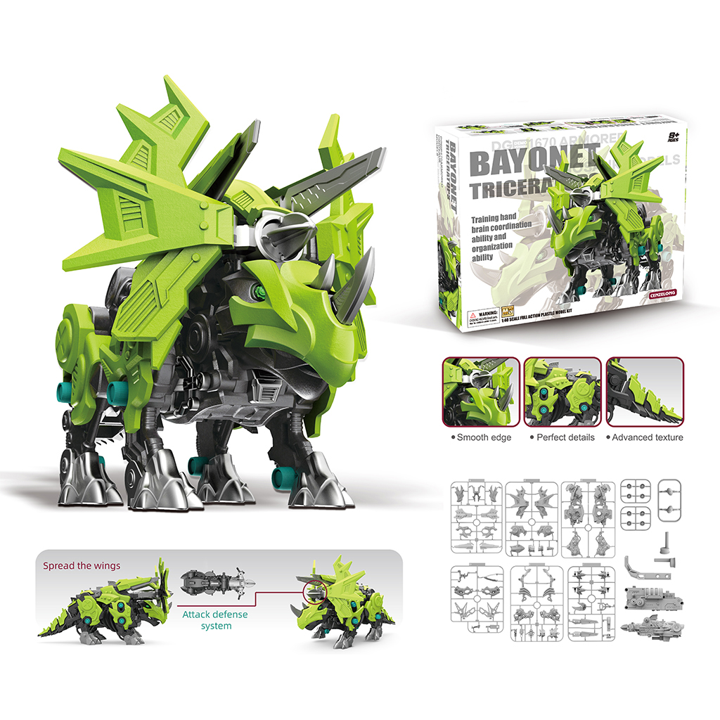 ROCKWOO-5702-DIY-Assembled-Electric-Dinosaur-Bayonet-Triceratops-Children-Toys-1915353-8