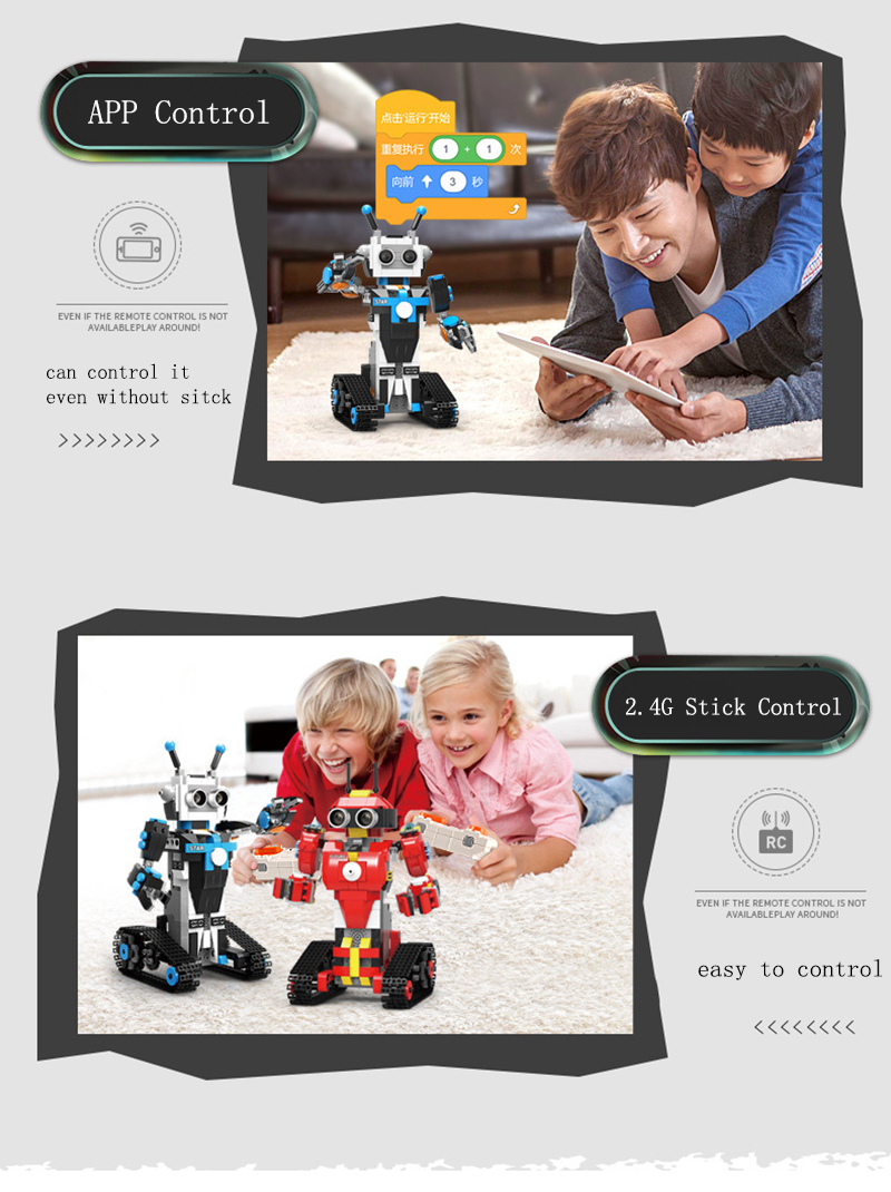 XuanPing-DIY-STEAM-Block-Building-RC-Robot-Stick--App-Control-Progarmmable-Robot-Toy-1637182-2