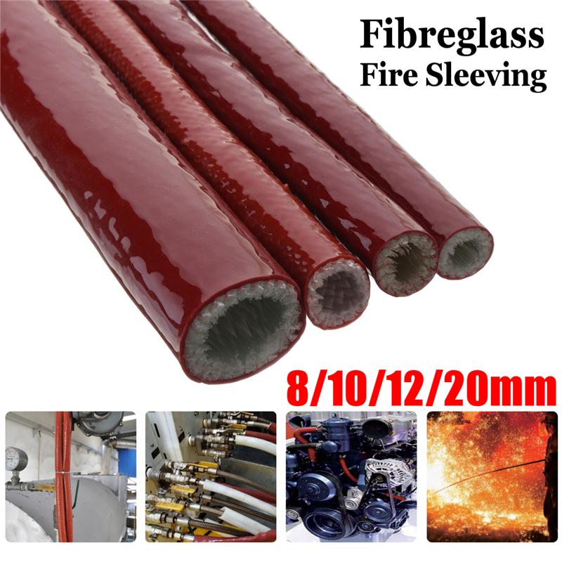 8101220mm-Fibreglass-Fire-Sleeving-50cm-Protective-Heat-Fire-Shield-Silicone-Hose-1406270-1