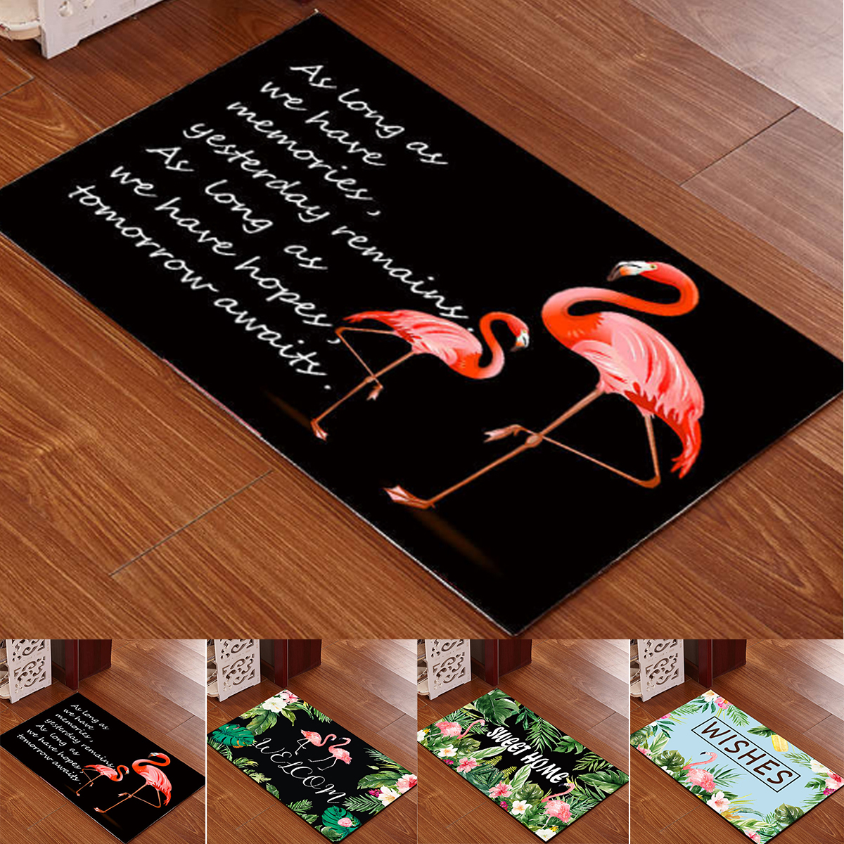 40x60cm-Washable-Anti-slip-Flamingo-Doormat-Carpet-Floor-Rug-Bath-Mat-Indoor-Rug-1351570-1