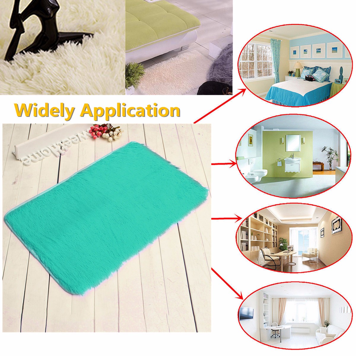 80x50cm-Absrobent-Shaggy-Carpet-Home-Anti-Slip-Rug-Bedroom-Soft-Mat-1031627-3