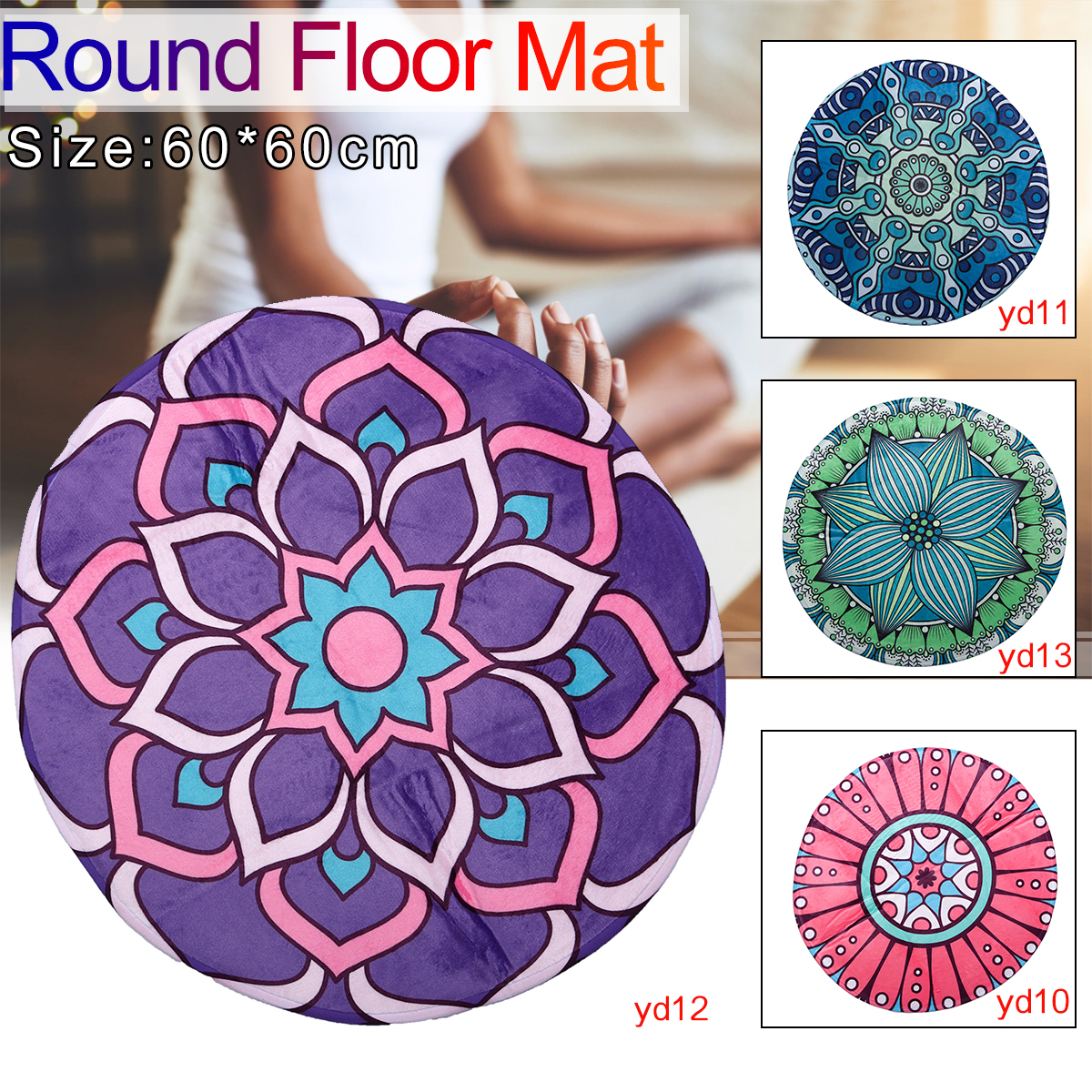 Round-Style-Decoration-Fluffy-Rugs-Shaggy-Carpet-Floor-Mat-Anti-Skid-at-Home-Bedroom-Yoga-Meditaion--1422497-1