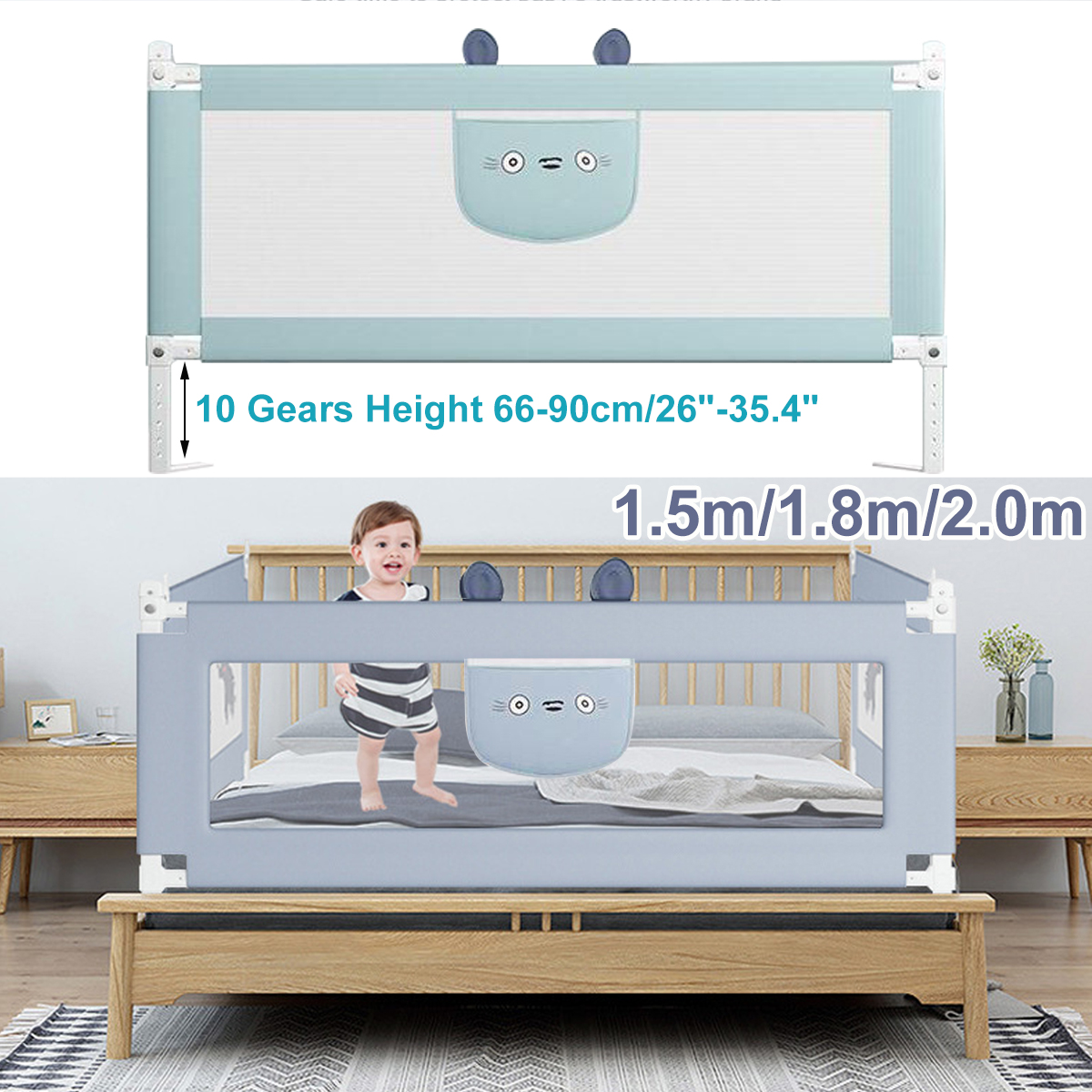 15m18m20m-Adjustable-Folding-Kids-Safety-Bed-RailBedRail-Cot-Guard-Protecte-Child-Toddler-1918099-11