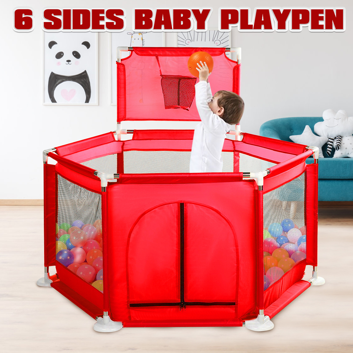 2-in-1-6-Sided-Baby-Playpen-with-ball-frame-Toddler-Children-Play-Yardsfor-Children-Under-36-Months--1821229-2