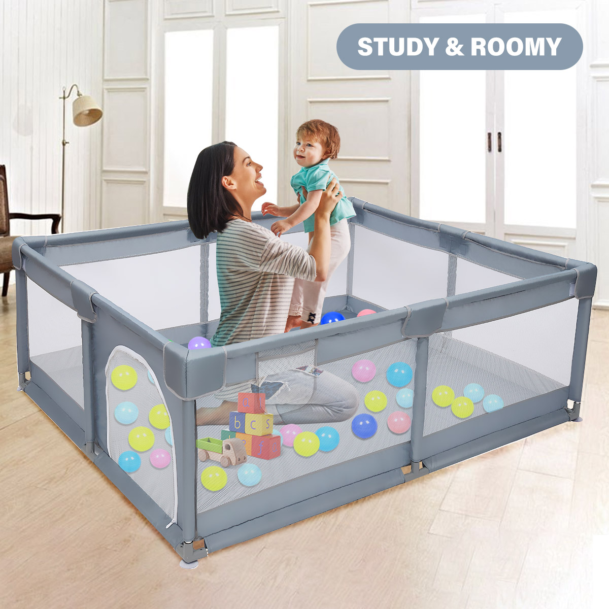 79-Baby-Playpen-Infants-Toddler-Safety-Kids-Packable--Portable-Play-Pens-Activity-Play-Yard-Gate-for-1935215-3