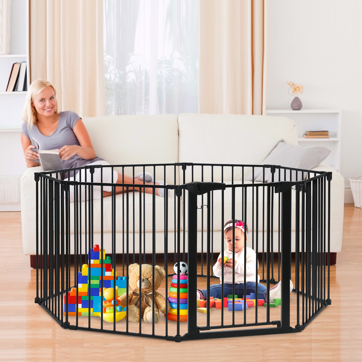Comomy-198-inch-Long-Baby-Gate-Extra-Wide-Baby-Gate-Play-Yard-8-Panel-Foldable-Safety-Gate-for-Pet-C-1933282-4