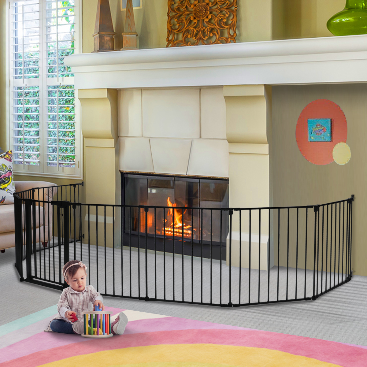 Comomy-198-inch-Long-Baby-Gate-Extra-Wide-Baby-Gate-Play-Yard-8-Panel-Foldable-Safety-Gate-for-Pet-C-1933282-5