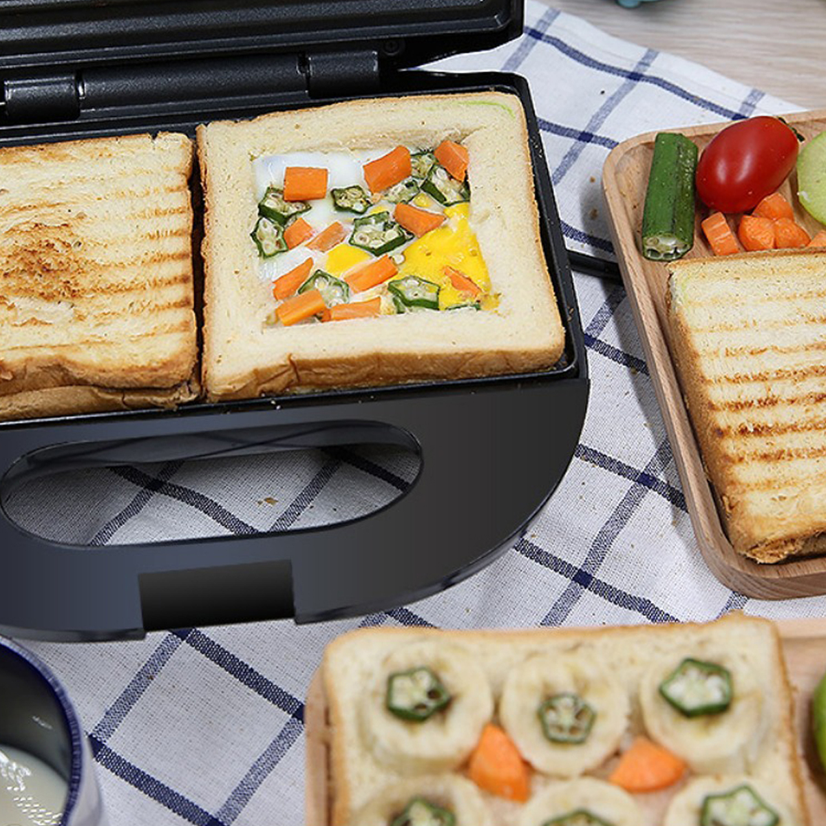 3-in-1-Sandwich-Grill-Waffle-Maker-Non-Stick-Toaster-Panini-Press-750w-1913927-9