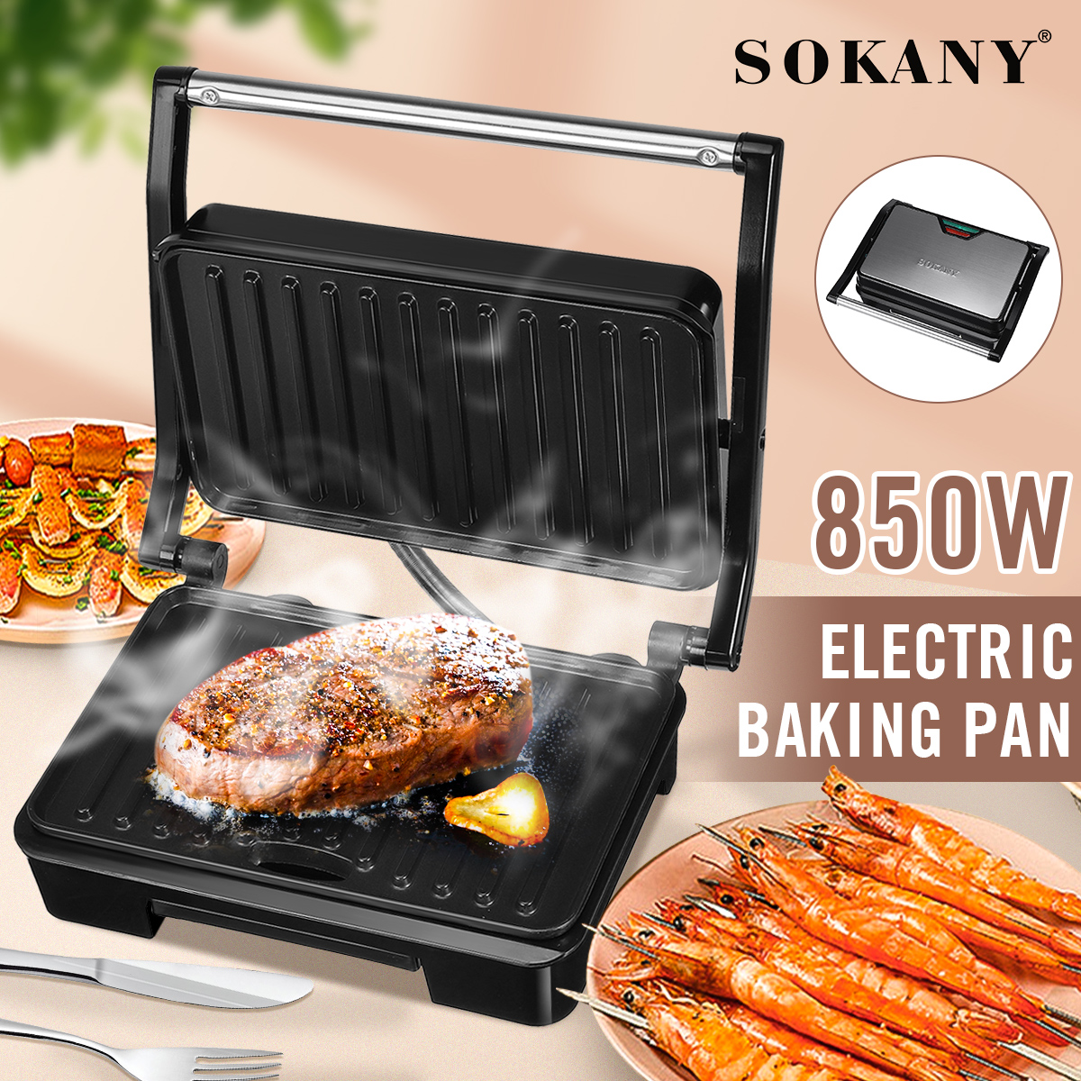 SOKANY-220V-Electric-Sandwich-Steak-Maker-Dual-Toast-Grill-Non-Stick-Surface-Meat-Toaster-Automatic--1931608-1