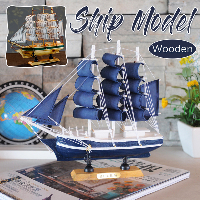 10-inch-DIY-Assembly-Marion-Wooden-Ship-Boats-Model-Sailing-Decor-Xmas-Gift-Toy-1549345-2