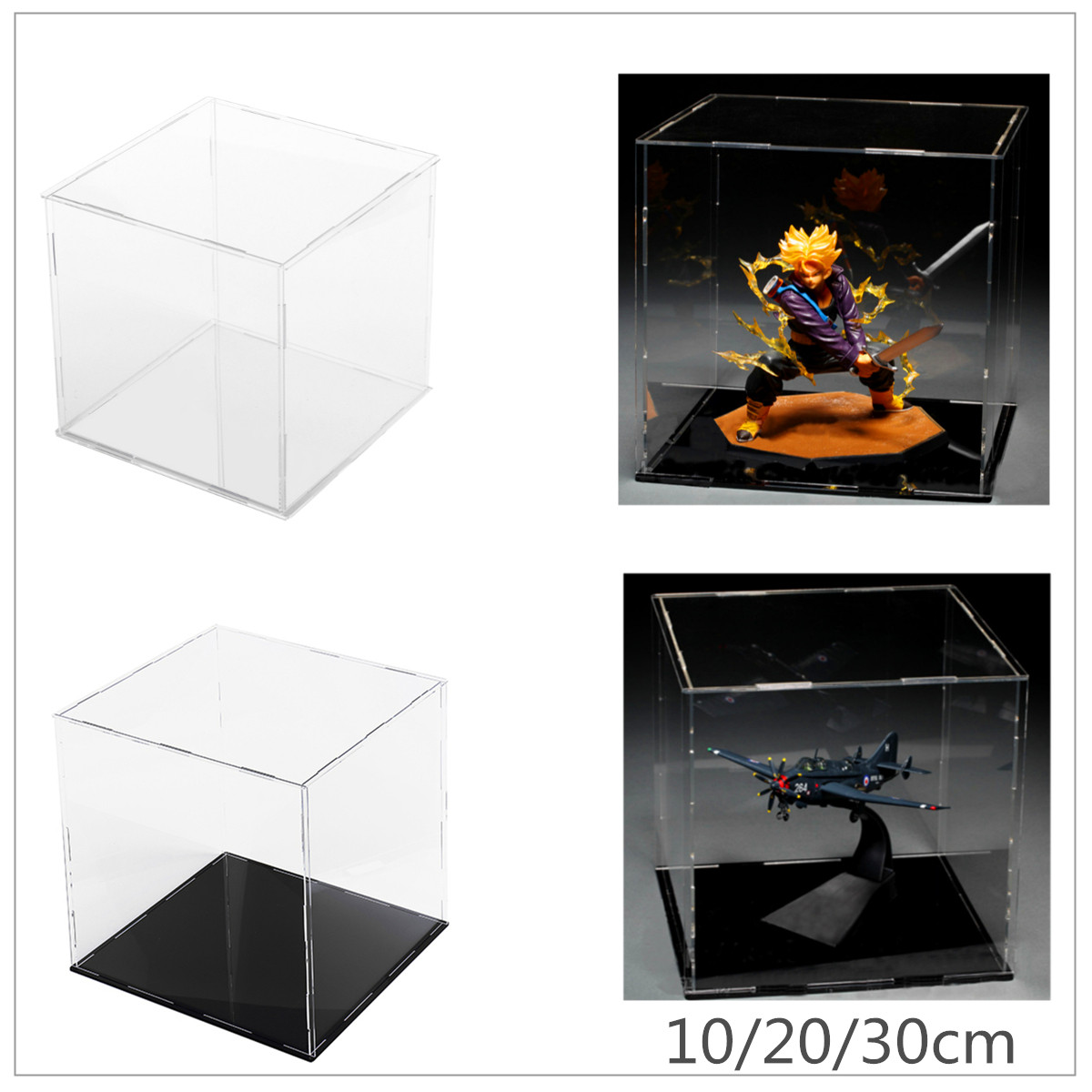 102030cm-Acrylic-Display-Case-Box-Dustproof-Self-Assembly-Model-Protection-1640462-1