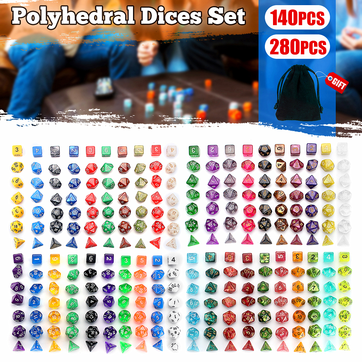 140Pcs280Pcs-Polyhedral-Dices-for-Dungeons--Dragons-Desktop-Games-With-Storage-Bags-1649013-1