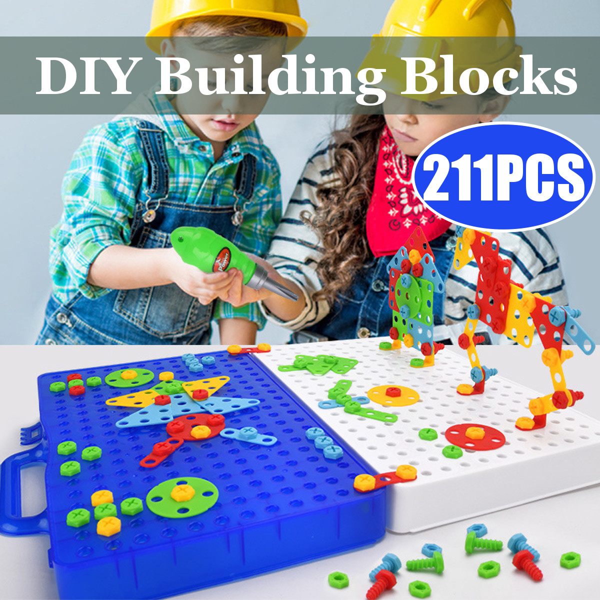 211PCS-DIY-Electric-Drill-Screwdriver-Toys-Nut-Disassembly-3D-Puzzle-Kids-Educational-Toys-Gift-1740223-1