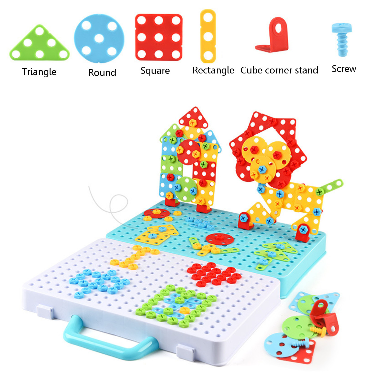 399PCS-3D-Creative-Electric-Drill-Toys-Set-Drilling-Screw-Puzzle-Toy-Kid-Gift-1785616-6