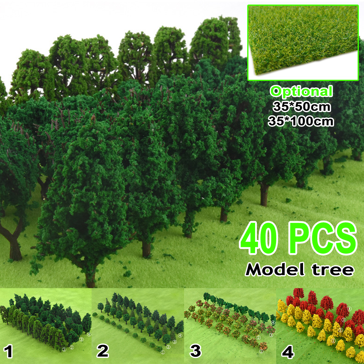 40PCS-Tree-Model-DIY-Building-Sand-Table-Landscape-Modelling-Material-1648208-1