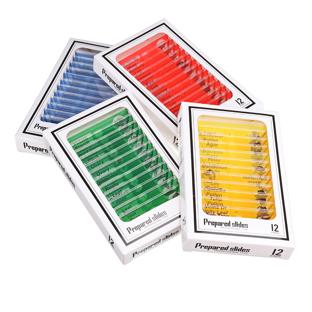 48PcsSet-Four-Colors-Plastic-Board-Bio-Slices-Childrens-Microscope-Accessories-1431210-1