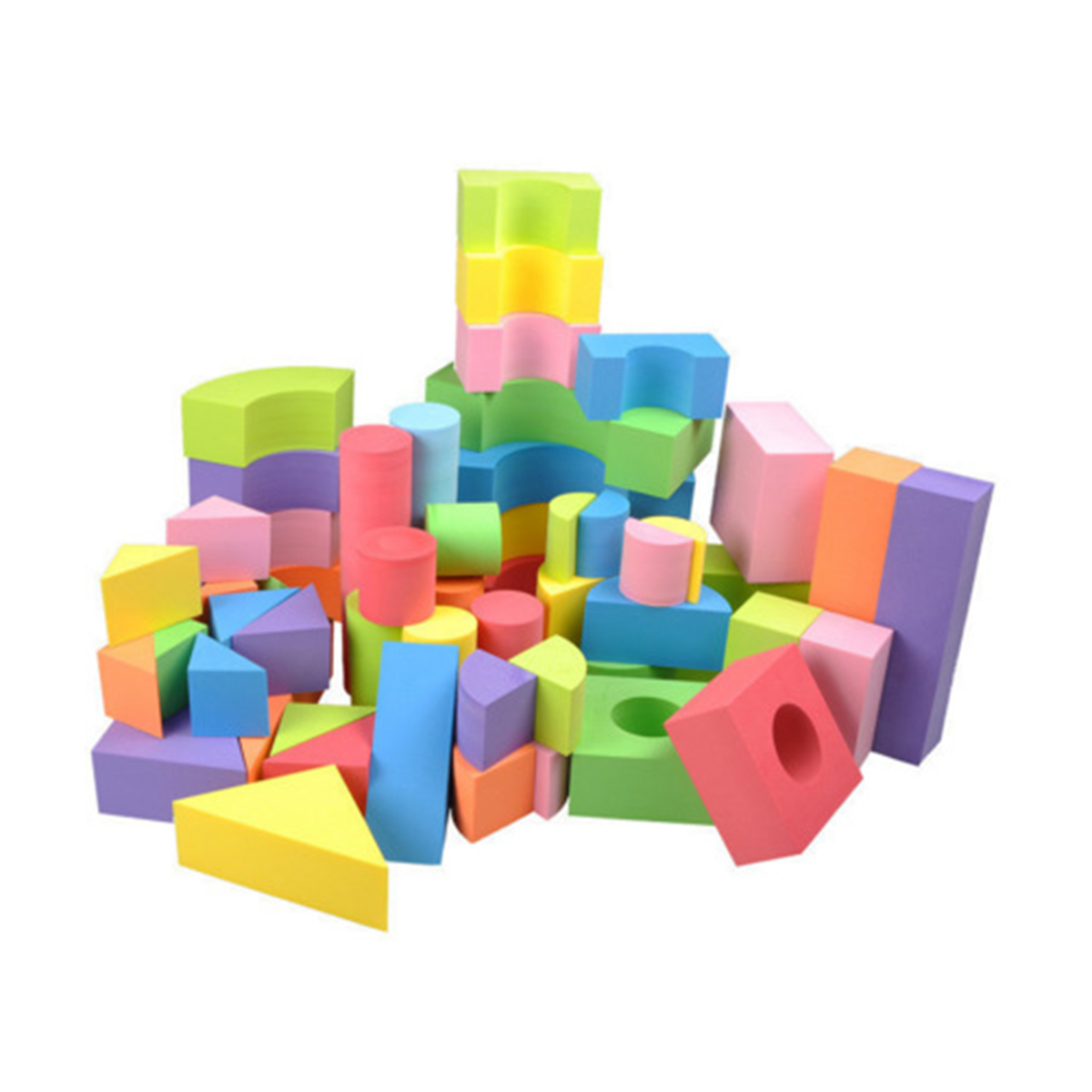 50Pcs-Soft-Lightweight-EVA-Foam-Assembled-Bricks-DIY-Model-Creative-Building-Blocks-Kids-Educational-1530924-3