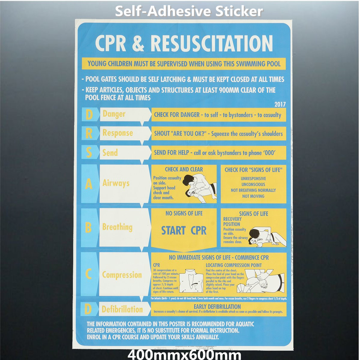 600x400mm-Plastic-CPR--Resuscitation-Chart-DRSABC-Pool-Spa-Safety-Sign-Wall-Sticker-1405988-1