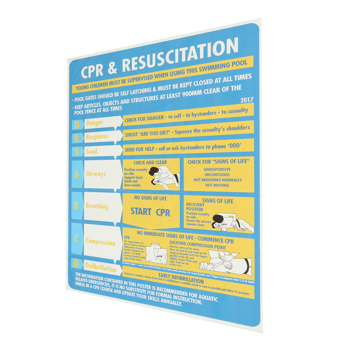 600x400mm-Plastic-CPR--Resuscitation-Chart-DRSABC-Pool-Spa-Safety-Sign-Wall-Sticker-1405988-4