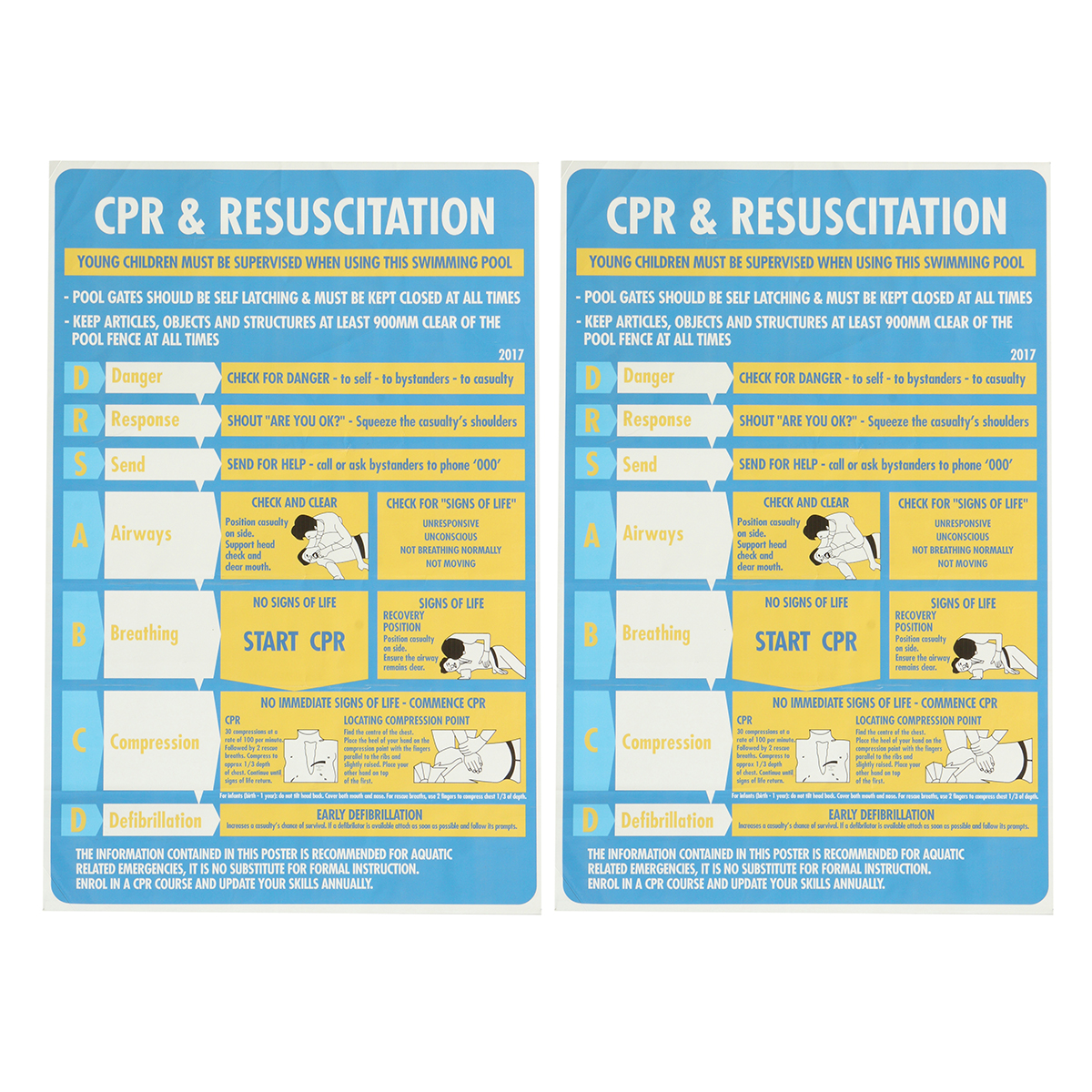 600x400mm-Plastic-CPR--Resuscitation-Chart-DRSABC-Pool-Spa-Safety-Sign-Wall-Sticker-1405988-5