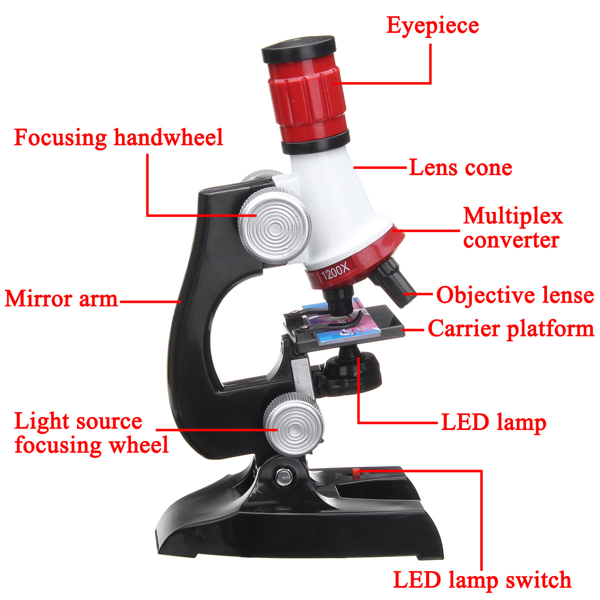 Biological-Microscope-Monocular-Lab-Science-100X-400X-1200X-Educational-Kids-Toy-1251120-5