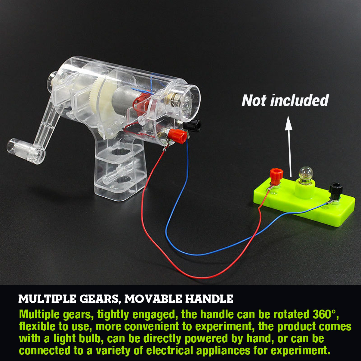 Clear-Hand-Crank-Manual-Crank-Generator-Model-Electronic-Mechanical-Power-Physics-Experiment-1450023-6