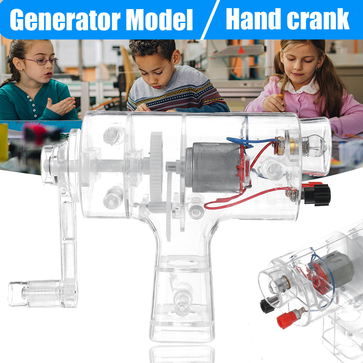 Clear-Hand-Crank-Manual-Crank-Generator-Model-Electronic-Mechanical-Power-Physics-Experiment-1450023-7