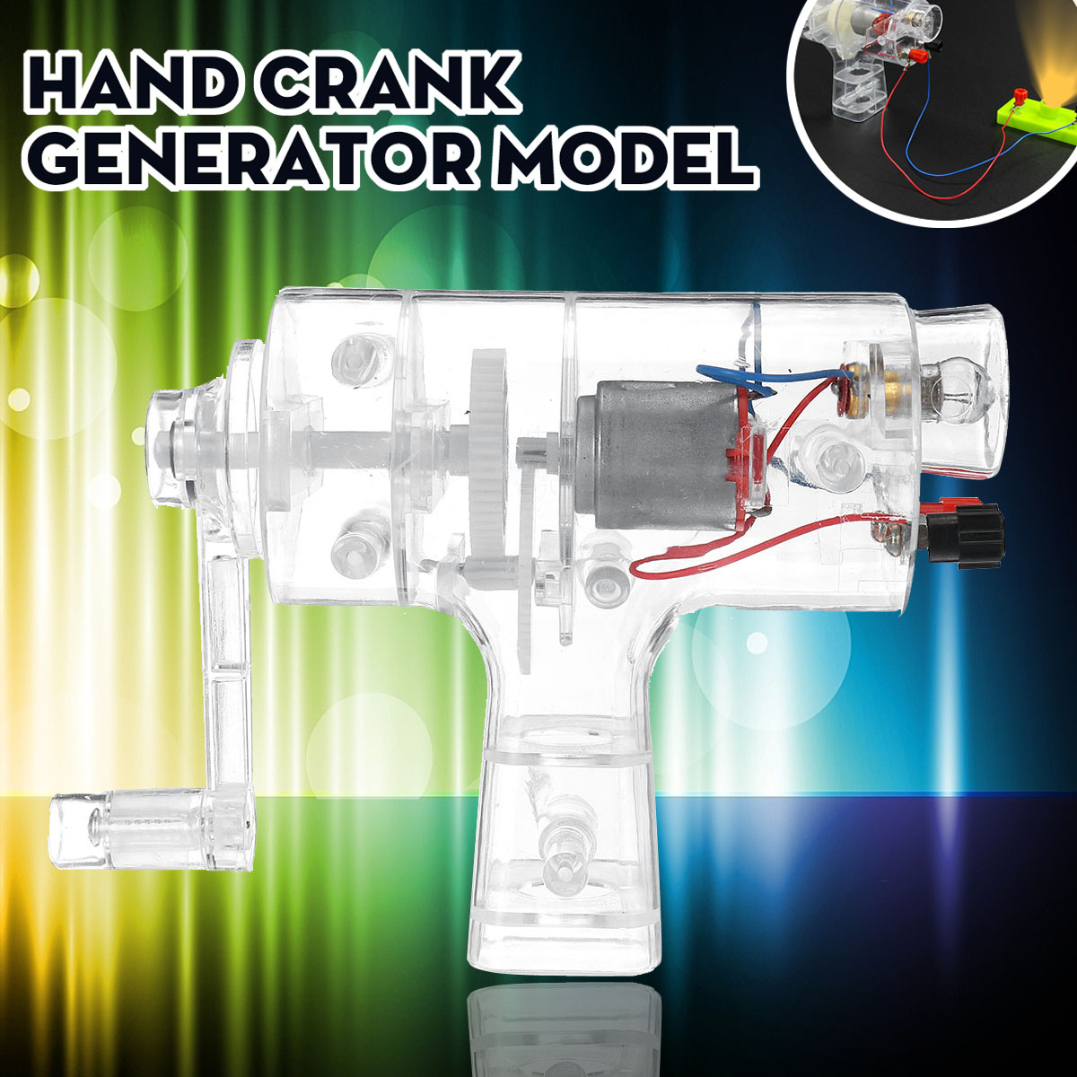 Clear-Hand-Crank-Manual-Crank-Generator-Model-Electronic-Mechanical-Power-Physics-Experiment-1450023-9