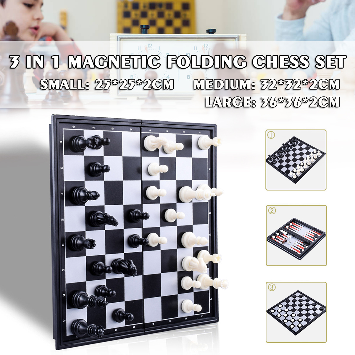Folding-Magnetic-Travel-Classic-Chess-Set-Checkers-Backgammon-Set-Vacation-1584031-1