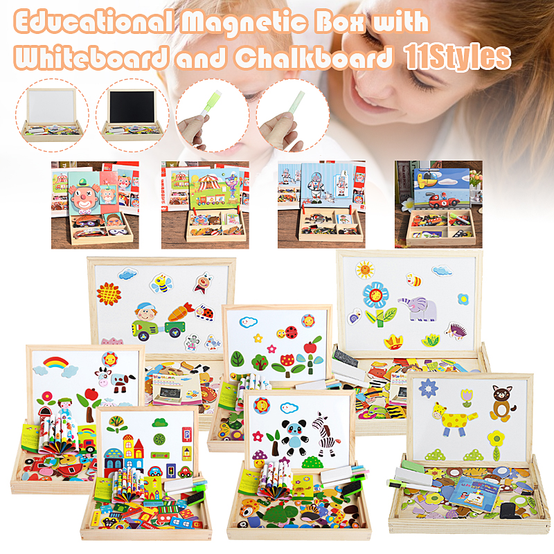 Kids-Child-Educational-Magnetic-Box-Set-with-Whiteboard-Jigsaw-Board-Puzzle-Toys-1622981-1