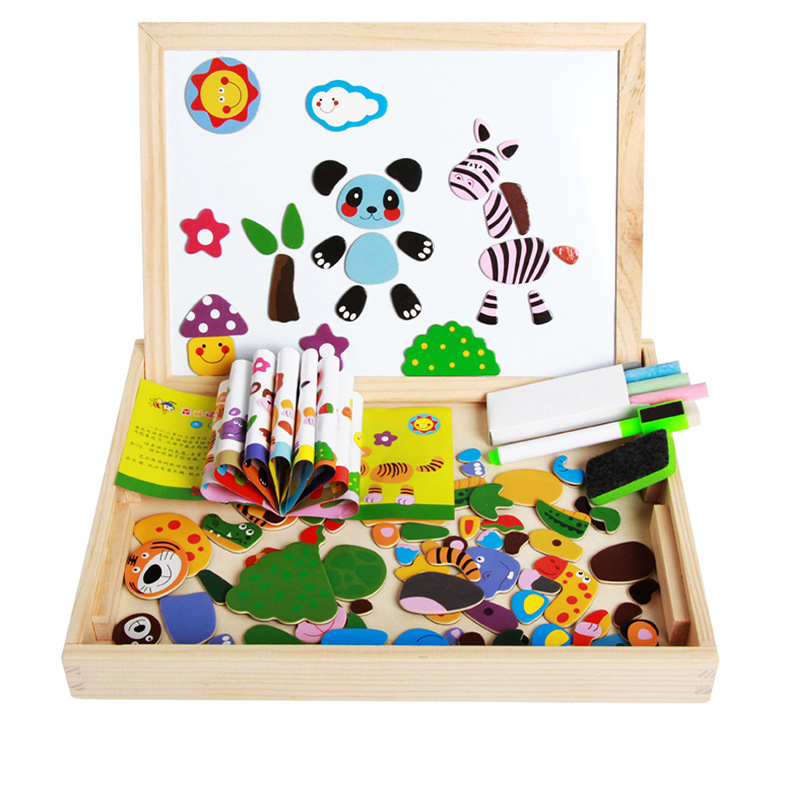 Kids-Child-Educational-Magnetic-Box-Set-with-Whiteboard-Jigsaw-Board-Puzzle-Toys-1622981-9