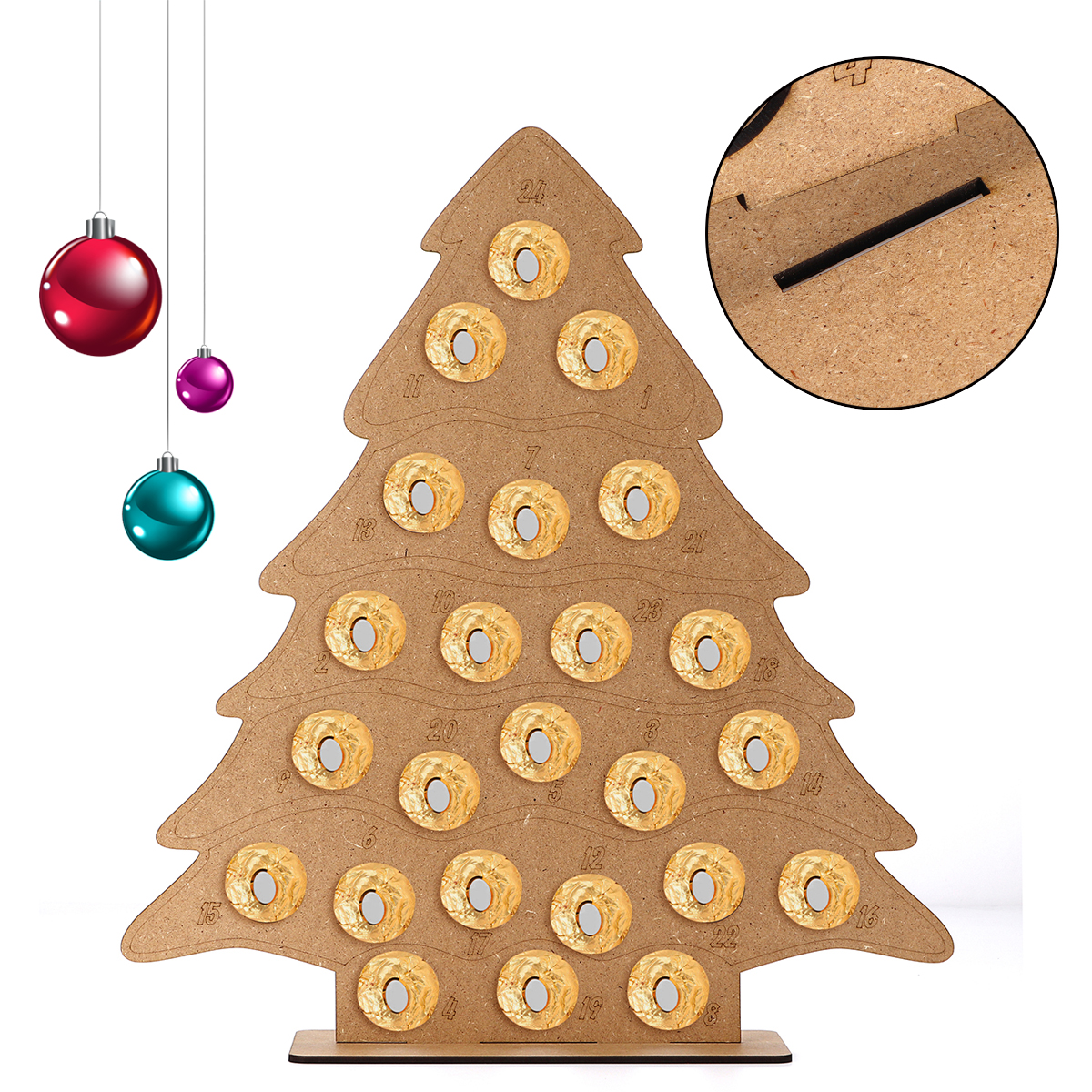MDF-Wooden-Christmas-Advent-Calendar-Christmas-Tree-Decoration-Fits-24-Circular-Chocolates-Candy-Sta-1587877-3